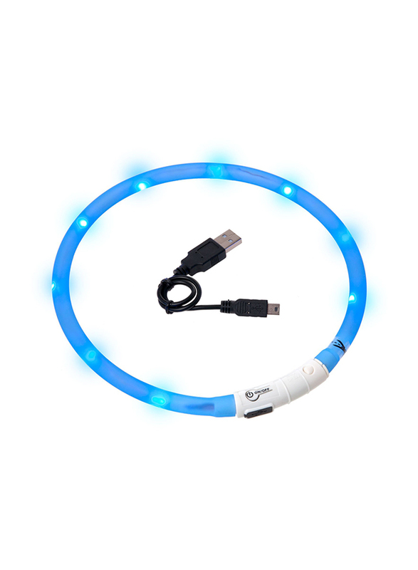 Karlie Visio Led Light Hose Collar for Dogs, 70cm, Blue