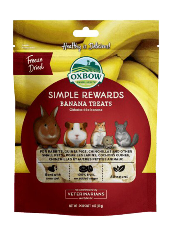 

Oxbow Banana Treat Simple Rewards Small Animals Dry Food, 30g