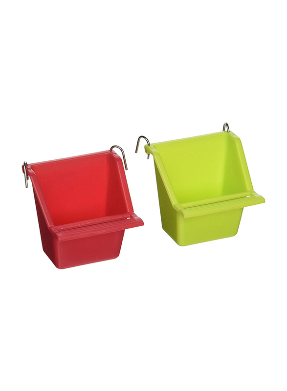 Prevue Birdie Basics Perch Cups 12 x 2oz, Red/Green