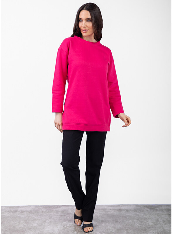 

Couture Labs Rosa Sweatshirt with Round Neck for Women, 40 EU, Fuscia