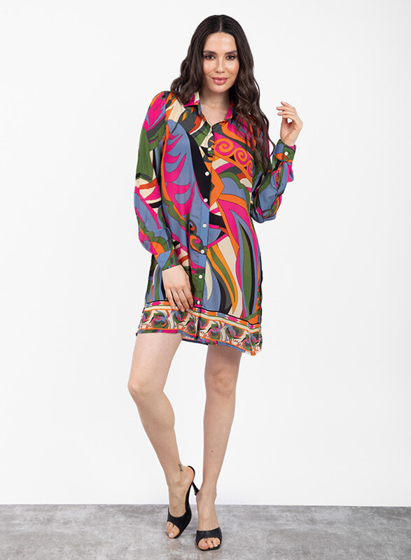 

Couture Labs Aeris Modern Floral Shirt for Women, 44 EU, Multicolour