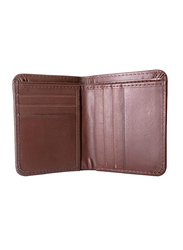 Lusha Kalon 100% Leather Bi-Fold Wallet for Men, Brown