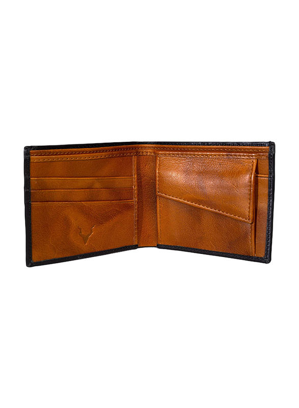 Lusha Meraki 100% Leather Bi-Fold Wallet for Men, Brown