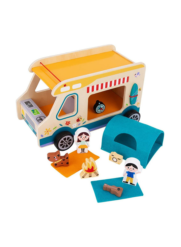 Tooky Toy Wooden Camping RV Set for Kids, Ages 3+