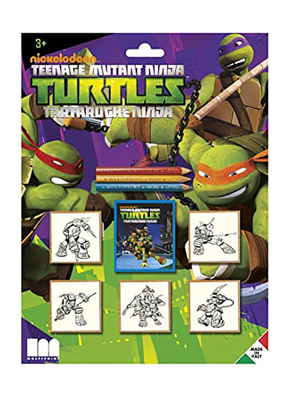 Multiprint Ninja Turtles Blister 2 Stamps, Drawing & Painting Supplies, Ages 3+