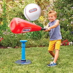 Little Tikes Totally Huge Sports T-Ball Set with 8" Ball & Inflatable Bat with Plastic Handle, For Ages, 18+ Months