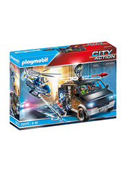 Playmobil Helicopter Pursuit with Runaway Van, Ages 4+