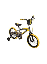 Huffy 16-Inch Kinetic Metaloid Bicycle for Boys, Ages 4+, Black/Yellow