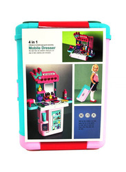 TTC 4-In-1 Mobile Dresser Portable Makeup Playset with Lights & Sounds, Ages 3+