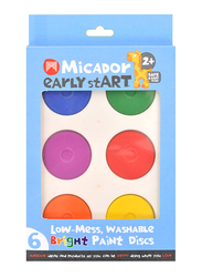 Micador Early Start Low Mess Washable Bright Paint Discs, Ages 2+