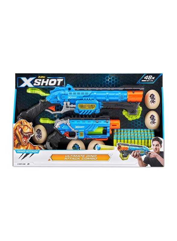 X-Shot Dino Attack Combo Pack Hunter and Eliminator, Ages 4+, Multicolour