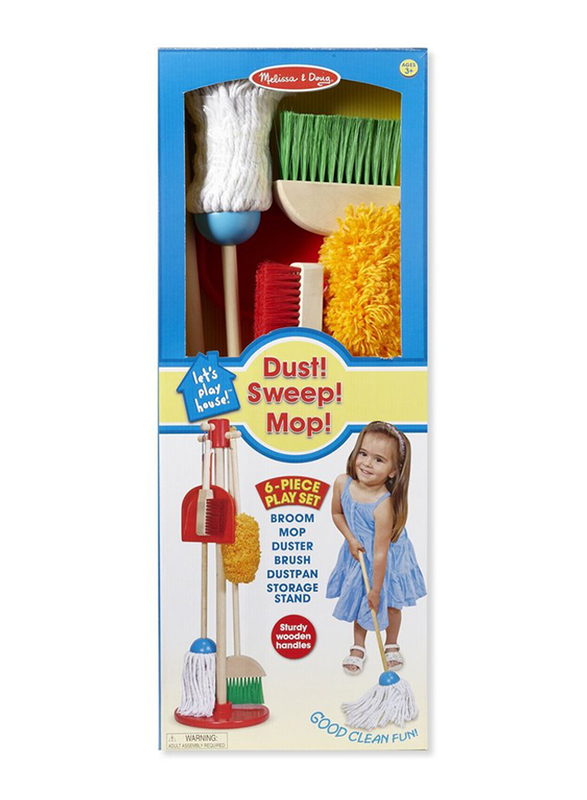 Melissa & Doug Lets Play House Dust, Sweep & Mop, 6-Piece, Ages 3+