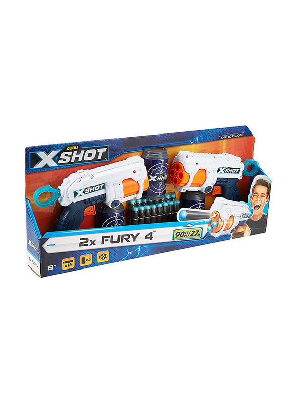 X-Shot Excel Fury 4 Set, Ages 8+, Multicolour