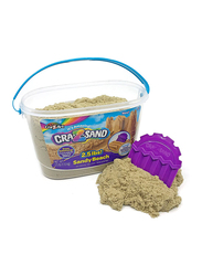 Cra-Z-Sand 2.5 lbs Sandy Beach Modeling Sand with Accessories, Ages 4+