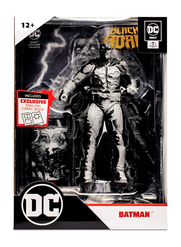 DC Comics Direct 7 Inch Figure With Comic Batman Line Art Variant (Gold Label), Ages 12+