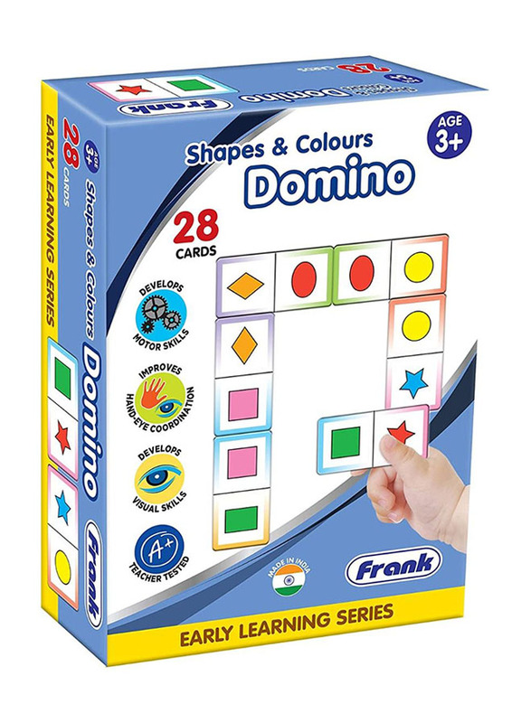 Frank Puzzle Shapes & Colours Domino, 28 Piece, Ages 3+