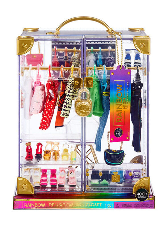 

Rainbow High Deluxe Fashion Closet Doll Accessories Playset, Ages 6+, Multicolour