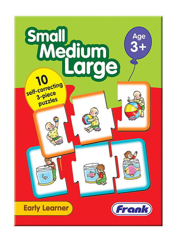 Frank Small Medium Large Puzzle Cards, 10 Pieces, Ages 3+