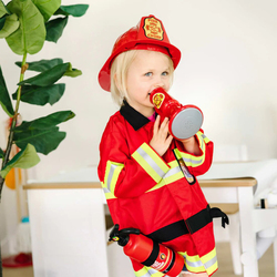 Melissa & Doug Fire Chief Role Play Costume 6-Piece, Ages 3 to 6 Years