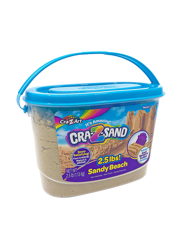 Cra-Z-Sand 2.5 lbs Sandy Beach Modeling Sand with Accessories, Ages 4+