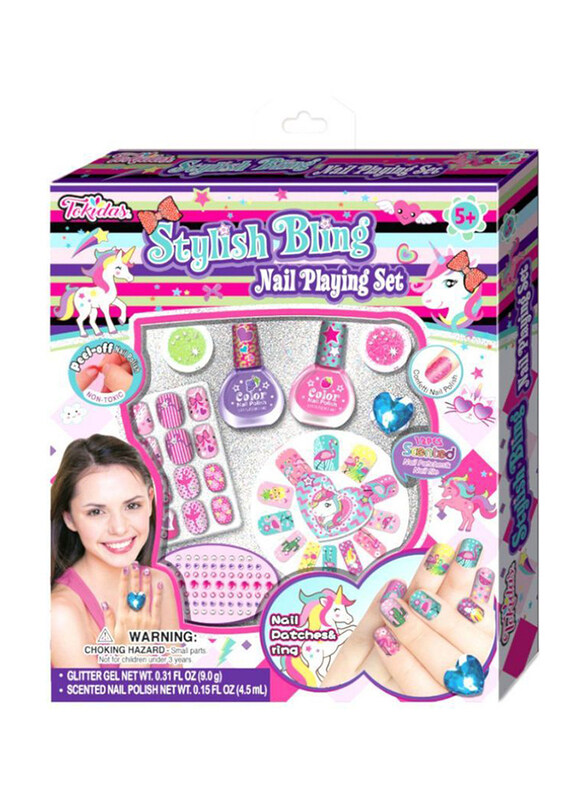 

Tokidas Stylish Bling Nail Playing Set, Multicolour