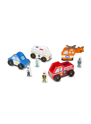 Melissa & Doug Emergency Vehicle 8-Piece, Ages 3+