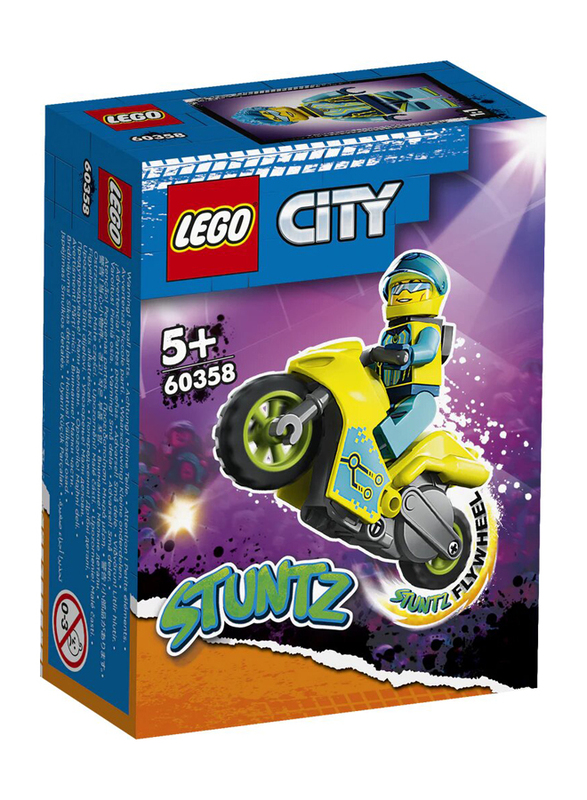 Lego City Stuntz Cyber Stunt Bike, 60358, Multicolour