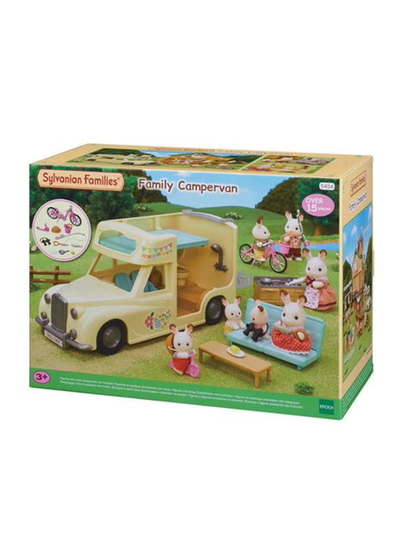 Epoch Sylvanian Family Campervan, 15 Pieces, Ages 3+, Multicolour