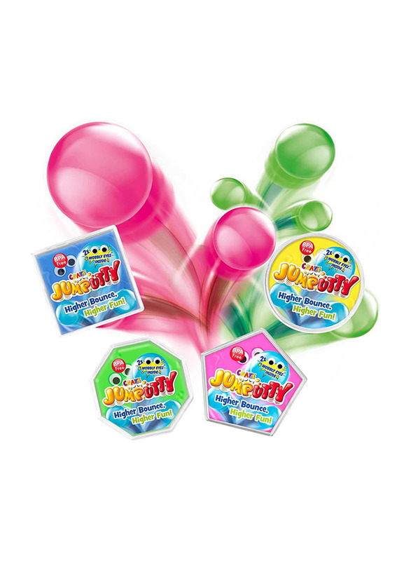 Jumputty Blister Putty Childrens Party Bag Jumping clay, 4 Pieces, Ages 3+