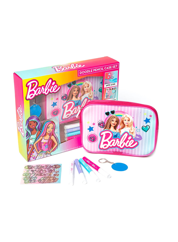 Barbie Pencil Case Set, Ages 3+, Multicolour