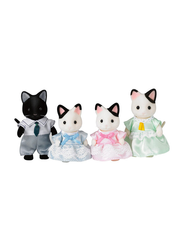 

Sylvanian Family Tuxedo Cat Family, 4 Pieces, Ages 3+, Multicolour