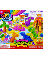 Cra-Z-Art Softee Dough Modeling Compounds Dino Glow Dough, 10 Pieces, Ages 3+