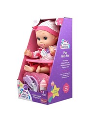 Baby Maziuna Little Darlings Feed & Giggle Playtime 12" Doll with Accessories, 8-Piece, For Ages, 3+ Years