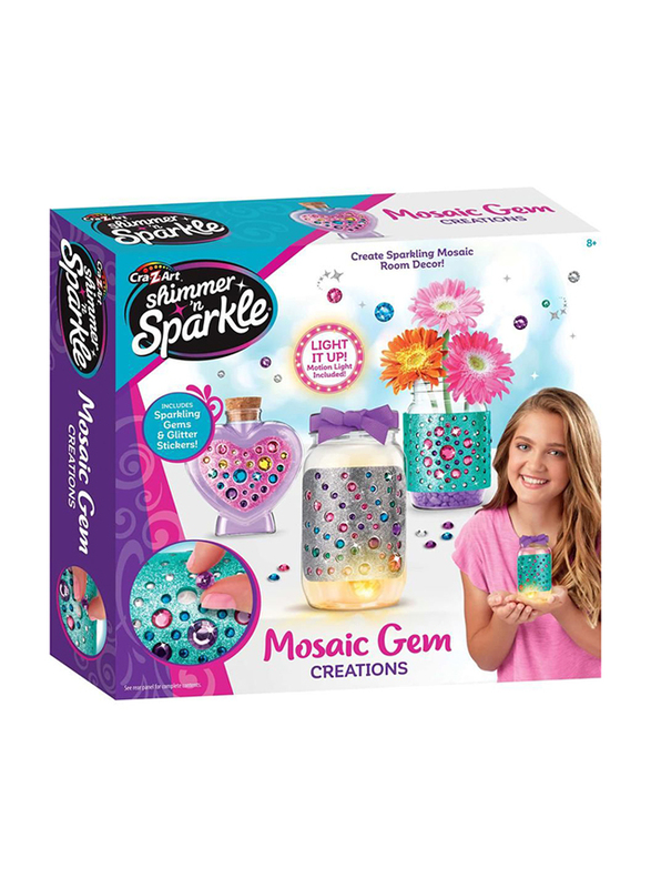 Crazart Shimmer 'N Sparkle Make your Own Stained Glass Collectibles, Ages 8+, Multicolour