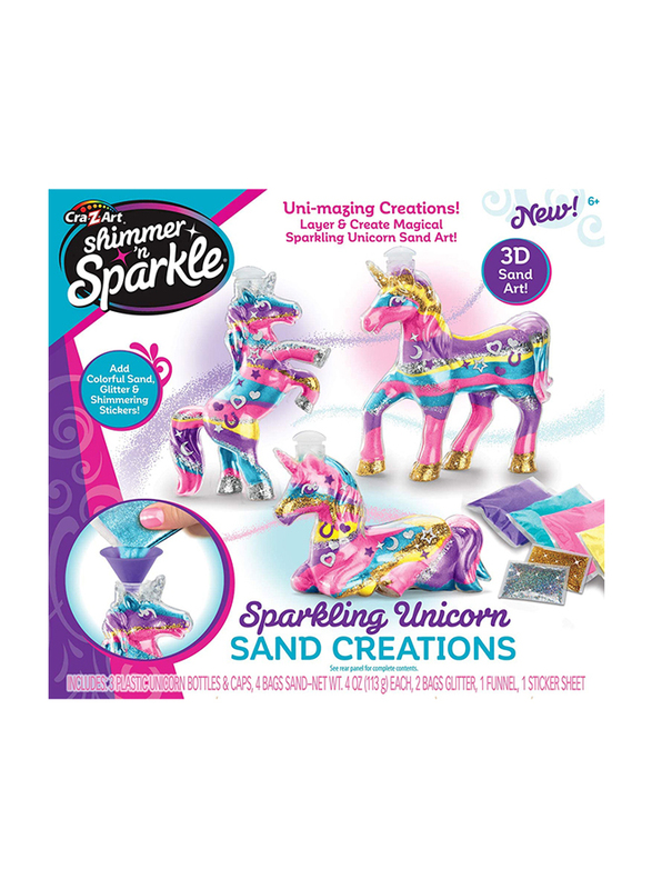 Shimmer & Sparkle Unicorn Sand Creations, 14 Pieces, Ages 6+, Multicolour