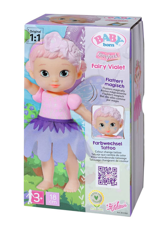 Baby Born Storybook Fairy Violet 18cm, Multicolour, Ages 3+