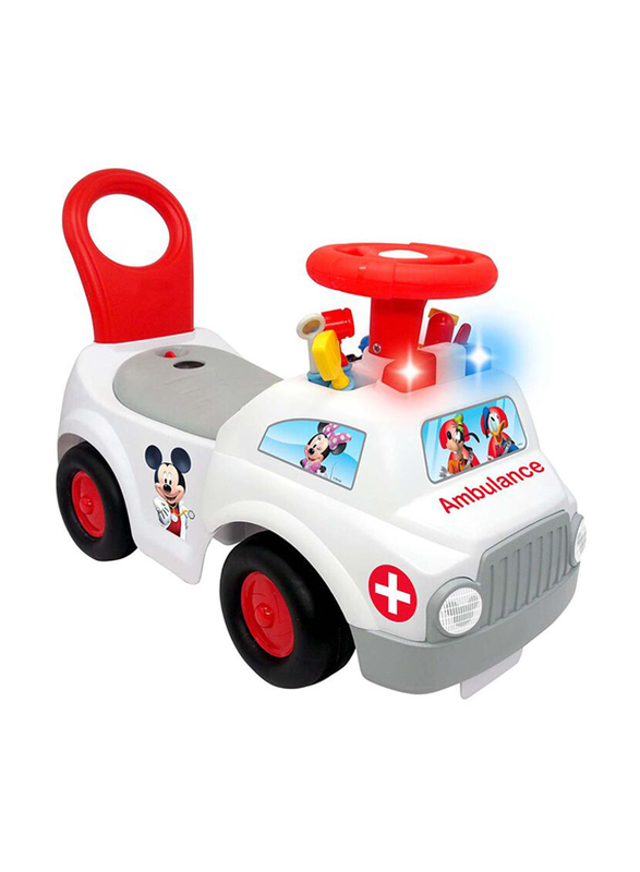 Kiddieland Light N Sounds Activity Ambulance Ride On, Ages 1+, Multicolour