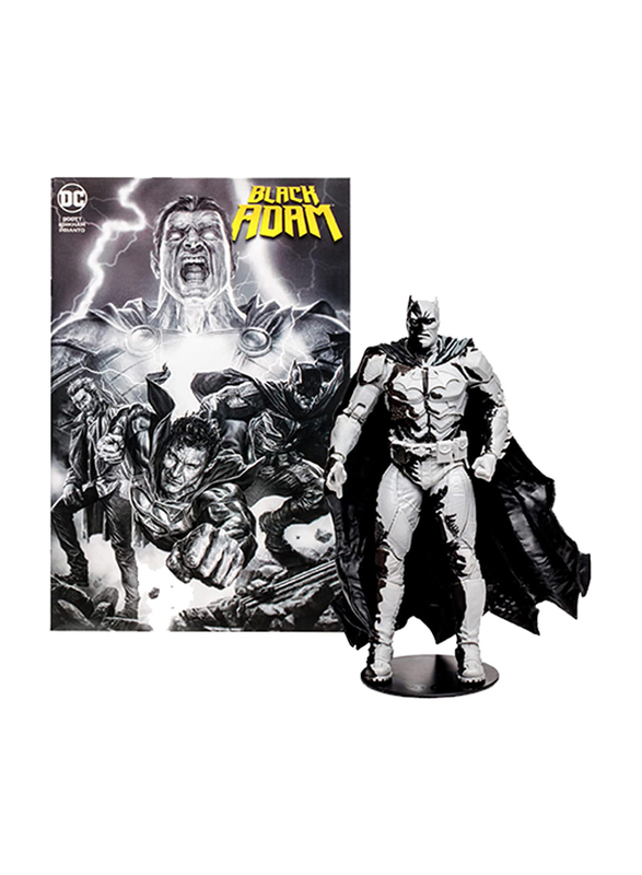 DC Comics Direct 7 Inch Figure With Comic Batman Line Art Variant (Gold Label), Ages 12+