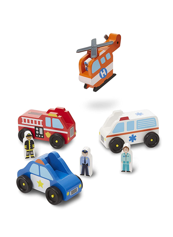 Melissa & Doug Emergency Vehicle 8-Piece, Ages 3+