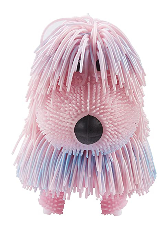 Jiggly Pup Pink Pearlescent Walking Dog with Sounds, Animal Figures, Ages 4+