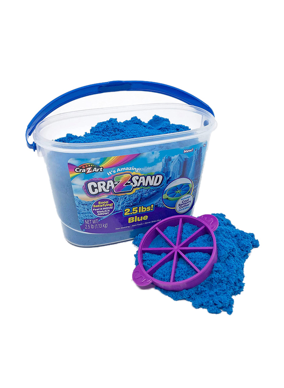 Cra-Z-Sand 2.5 lbs Blue Blast Modeling Sand with Accessories, Ages 4+