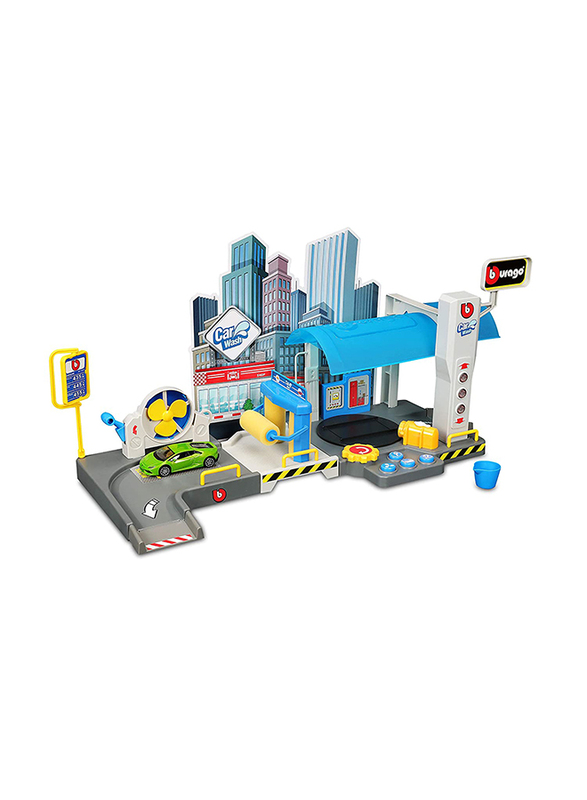 Bburago Street Fire Car Wash Playset, For Ages 3+