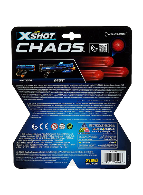 X-Shot Chaos Dart Balls Refill Set, 50 Pieces, Ages 8+, Red