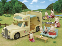 Epoch Sylvanian Family Campervan, 15 Pieces, Ages 3+, Multicolour