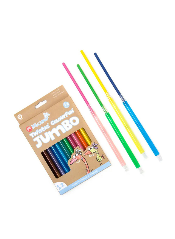 Micador Jr. Twistaz Colour Fun Jumbo Crayons, Ages 3+