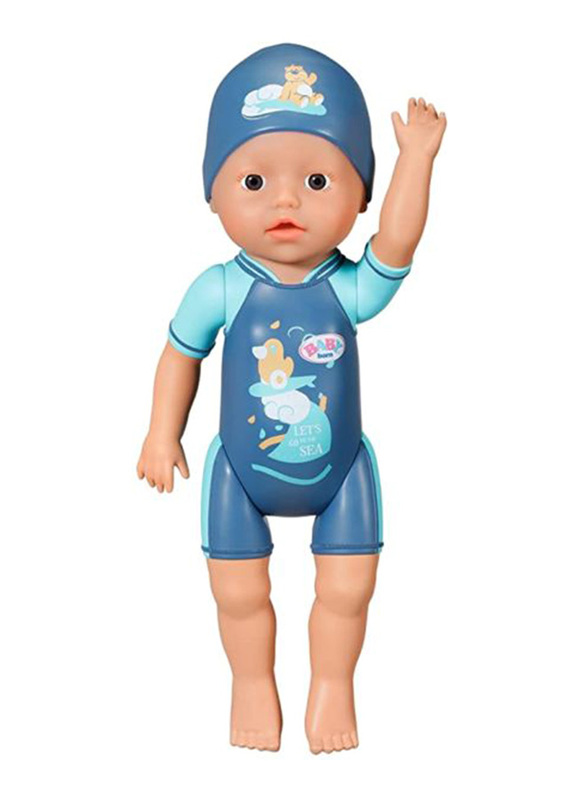 Baby Born My First Swim Boy 30cm Baby Doll with Fixed Costume and Hat, Ages 3+