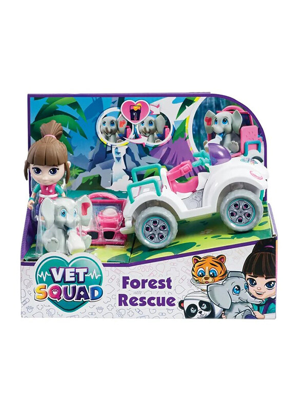 

Vet Squad Forest Rescue Ava & Quad Bike 3 inch Articulated Vet Figure with Vehicle and Pet Accessories, Ages 4+