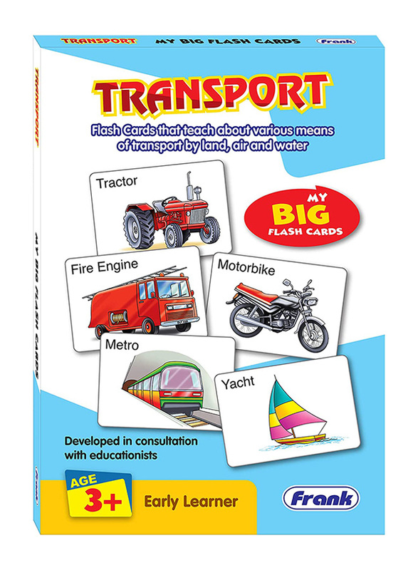 Frank Transport Flash Puzzle Cards for Kids, 27 Pieces, Ages 3+