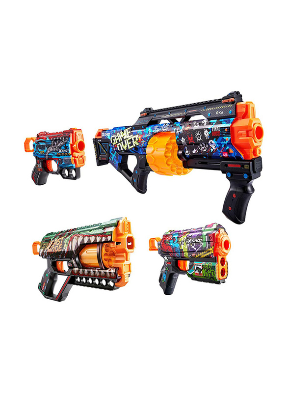 X-Shot Mix Combo Last Stand & Griefer With Flux And Menace Dart Guns, Multicolour, Ages 3+