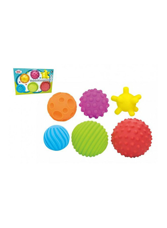 Little Hero 6-Pieces Textured Sensory Balls, Multicolour